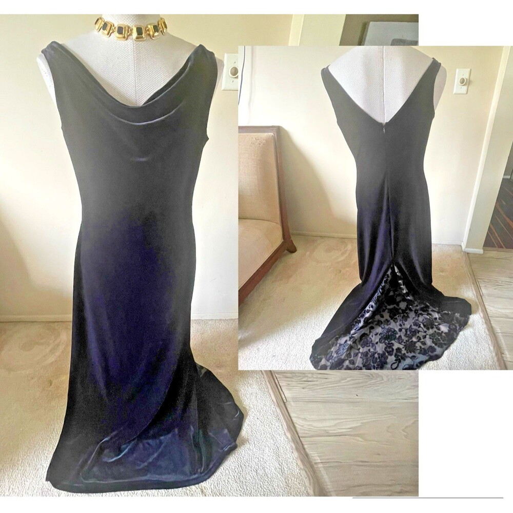 Vintage Jeffrey & Dara Velvet Maxi Dress Gown Large Y2K Whimsigoth 90s Gothic